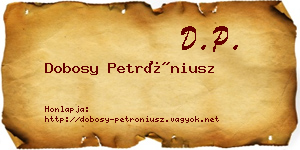 Dobosy Petróniusz névjegykártya